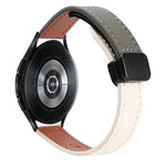 Pulseira de Relógio em Pele Microfibra com Fivela Magnética Slim 20mm, Para Samsung Galaxy Watch 4  40 / 44mm, Para Samsung Galaxy Watch 4 Classic 42 / 46mm