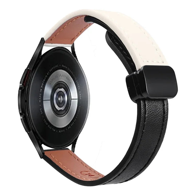 Pulseira de Relógio em Pele Microfibra com Fivela Magnética Slim 20mm, Para Samsung Galaxy Watch 4  40 / 44mm, Para Samsung Galaxy Watch 4 Classic 42 / 46mm