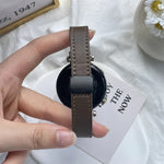 Pulseira de Relógio em Pele Microfibra com Fivela Magnética Slim 20mm, Para Samsung Galaxy Watch 4  40 / 44mm, Para Samsung Galaxy Watch 4 Classic 42 / 46mm