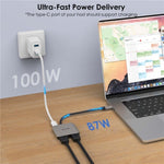 Adaptador WAVLINK UHP510 Pro 87W PD USB C para Duplo HD 4K 60Hz para Monitor