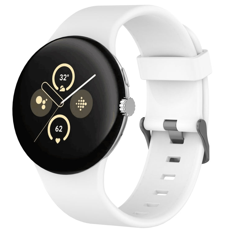 Pulseira de relógio desportiva em silicone de cor sólida, para Google Pixel Watch 4 / Watch 3 45mm
