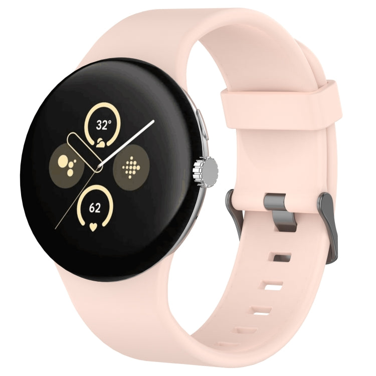 Pulseira de relógio desportiva em silicone de cor sólida, para Google Pixel Watch 4 / Watch 3 45mm