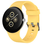 Pulseira de relógio desportiva em silicone de cor sólida, para Google Pixel Watch 4 / Watch 3 45mm