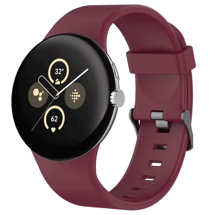 Pulseira de relógio desportiva em silicone de cor sólida, para Google Pixel Watch 4 / Watch 3 45mm