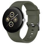 Pulseira de relógio desportiva em silicone de cor sólida, para Google Pixel Watch 4 / Watch 3 45mm