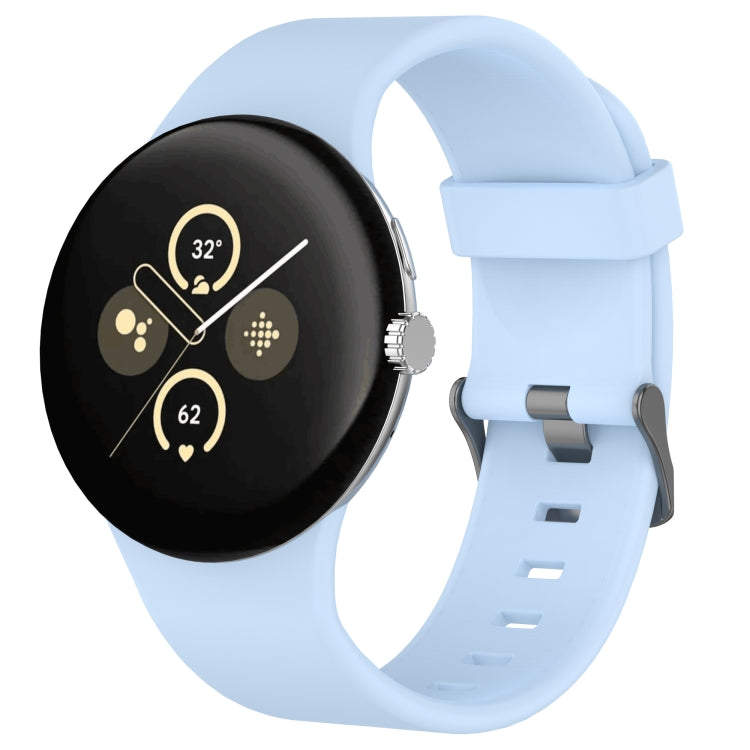 Pulseira de relógio desportiva em silicone de cor sólida, para Google Pixel Watch 4 / Watch 3 45mm