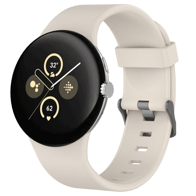 Pulseira de relógio desportiva em silicone de cor sólida, para Google Pixel Watch 4 / Watch 3 45mm