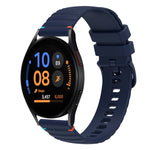 Wavy Dotted Stitched 20mm Silicone Watch Band, For Samsung Galaxy Watch FE 40mm, For Samsung Galaxy Watch 7 40 / 44mm, For Samsung Galaxy Watch 6  Cassic 43 / 47mm, For Samsung Galaxy Watch 6 40 / 44mm