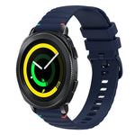 Correia de relógio em silicone com pontos ondulados e costurados de 20mm, para Samsung Galaxy Gear Sport, para Samsung Galaxy Watch Active 2, para Samsung Galaxy Watch3 41mm, para Samsung Galaxy Watch Active