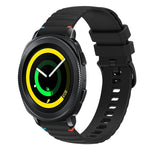 Correia de relógio em silicone com pontos ondulados e costurados de 20mm, para Samsung Galaxy Gear Sport, para Samsung Galaxy Watch Active 2, para Samsung Galaxy Watch3 41mm, para Samsung Galaxy Watch Active