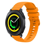 Correia de relógio em silicone com pontos ondulados e costurados de 20mm, para Samsung Galaxy Gear Sport, para Samsung Galaxy Watch Active 2, para Samsung Galaxy Watch3 41mm, para Samsung Galaxy Watch Active