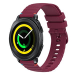 Correia de relógio em silicone com pontos ondulados e costurados de 20mm, para Samsung Galaxy Gear Sport, para Samsung Galaxy Watch Active 2, para Samsung Galaxy Watch3 41mm, para Samsung Galaxy Watch Active
