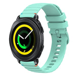 Correia de relógio em silicone com pontos ondulados e costurados de 20mm, para Samsung Galaxy Gear Sport, para Samsung Galaxy Watch Active 2, para Samsung Galaxy Watch3 41mm, para Samsung Galaxy Watch Active