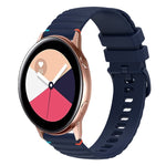 Correia de relógio em silicone com pontos ondulados e costurados de 20mm, para Samsung Galaxy Gear Sport, para Samsung Galaxy Watch Active 2, para Samsung Galaxy Watch3 41mm, para Samsung Galaxy Watch Active
