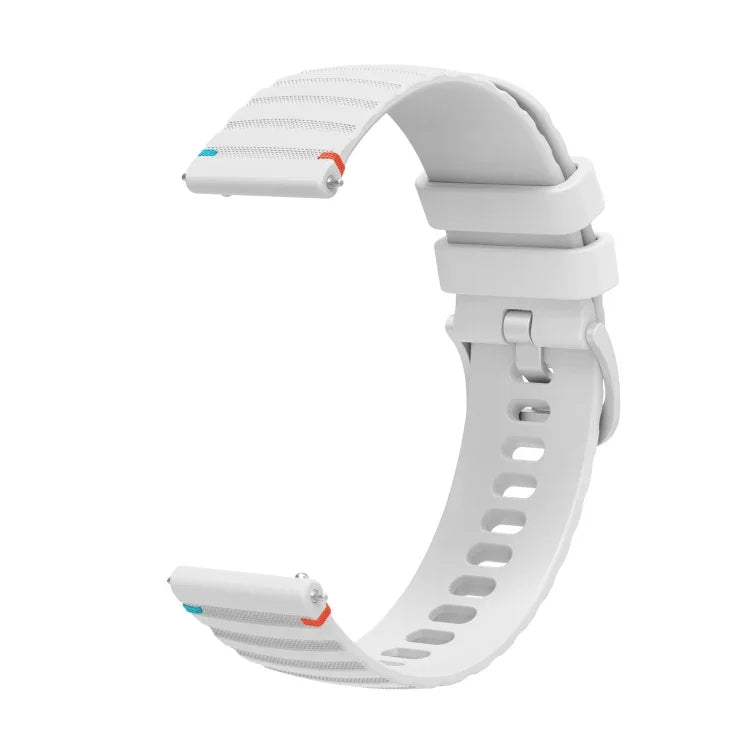 Correia de Relógio em Silicone 20mm com Padrão Ondulado Pontilhado e Costura, para Samsung Galaxy Watch 42mm, para Samsung Gear S2 Classic