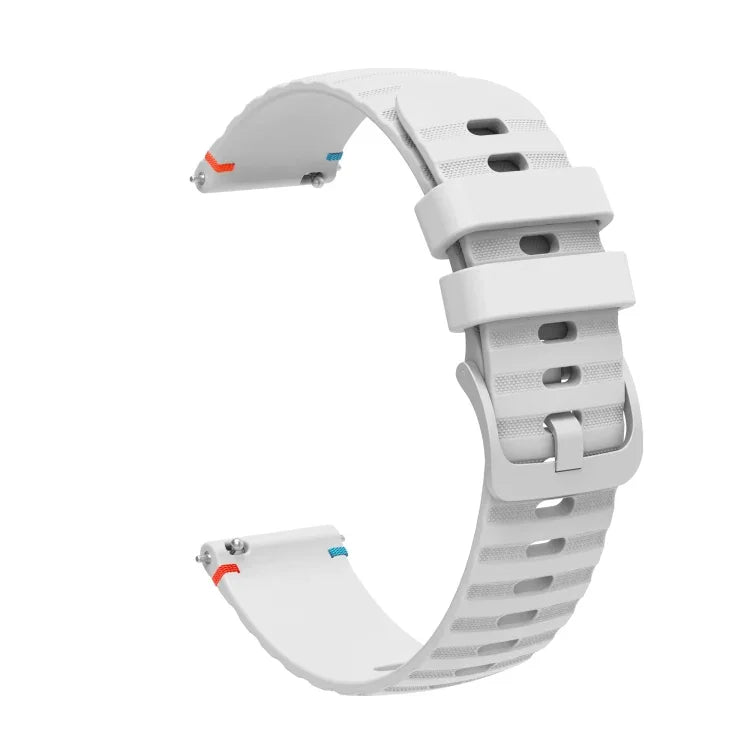 Correia de Relógio em Silicone 20mm com Padrão Ondulado Pontilhado e Costura, para Samsung Galaxy Watch 42mm, para Samsung Gear S2 Classic