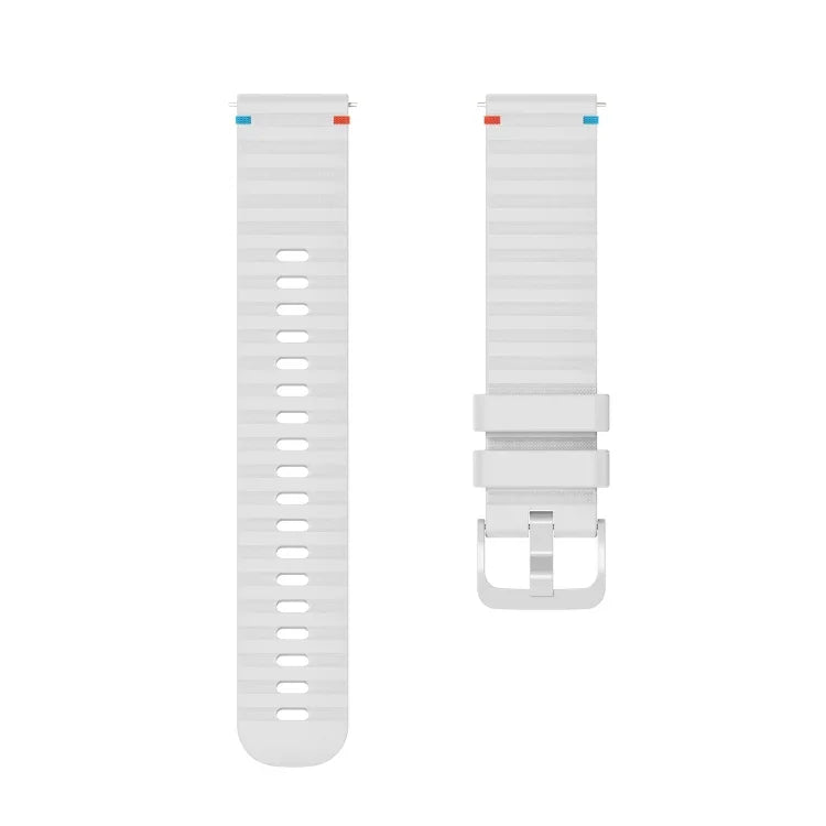 Correia de Relógio em Silicone 20mm com Padrão Ondulado Pontilhado e Costura, para Samsung Galaxy Watch 42mm, para Samsung Gear S2 Classic