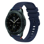 Correia de Relógio em Silicone 20mm com Padrão Ondulado Pontilhado e Costura, para Samsung Galaxy Watch 42mm, para Samsung Gear S2 Classic