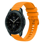 Correia de Relógio em Silicone 20mm com Padrão Ondulado Pontilhado e Costura, para Samsung Galaxy Watch 42mm, para Samsung Gear S2 Classic