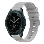 Correia de Relógio em Silicone 20mm com Padrão Ondulado Pontilhado e Costura, para Samsung Galaxy Watch 42mm, para Samsung Gear S2 Classic