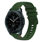 Correia de Relógio em Silicone 20mm com Padrão Ondulado Pontilhado e Costura, para Samsung Galaxy Watch 42mm, para Samsung Gear S2 Classic