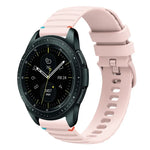 Correia de Relógio em Silicone 20mm com Padrão Ondulado Pontilhado e Costura, para Samsung Galaxy Watch 42mm, para Samsung Gear S2 Classic