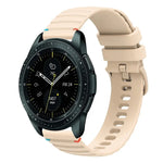 Correia de Relógio em Silicone 20mm com Padrão Ondulado Pontilhado e Costura, para Samsung Galaxy Watch 42mm, para Samsung Gear S2 Classic