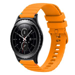 Correia de Relógio em Silicone 20mm com Padrão Ondulado Pontilhado e Costura, para Samsung Galaxy Watch 42mm, para Samsung Gear S2 Classic