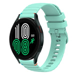Correia de relógio em silicone com pontos ondulados e costurados de 20mm, para Samsung Galaxy Watch 5 40 / 44mm, para Samsung Galaxy Watch 5 Pro 45mm, para Samsung Galaxy Watch 4 40 / 44mm, para Samsung Galaxy Watch 4 Classic 42 / 46mm