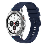 Correia de relógio em silicone com pontos ondulados e costurados de 20mm, para Samsung Galaxy Watch 5 40 / 44mm, para Samsung Galaxy Watch 5 Pro 45mm, para Samsung Galaxy Watch 4 40 / 44mm, para Samsung Galaxy Watch 4 Classic 42 / 46mm