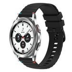 Correia de relógio em silicone com pontos ondulados e costurados de 20mm, para Samsung Galaxy Watch 5 40 / 44mm, para Samsung Galaxy Watch 5 Pro 45mm, para Samsung Galaxy Watch 4 40 / 44mm, para Samsung Galaxy Watch 4 Classic 42 / 46mm