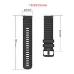 Correia de Relógio em Silicone 20mm com Padrão Ondulado Pontilhado e Costura, para Samsung Galaxy Watch 42mm, para Samsung Gear S2 Classic