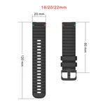 Correia de relógio em silicone com pontos ondulados e costurados de 20mm, para Samsung Galaxy Gear Sport, para Samsung Galaxy Watch Active 2, para Samsung Galaxy Watch3 41mm, para Samsung Galaxy Watch Active