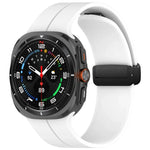 Correia de Relógio em Silicone com Fivela Magnética Dobrável Estilo Ranhura para Samsung Galaxy Watch Ultra 47mm