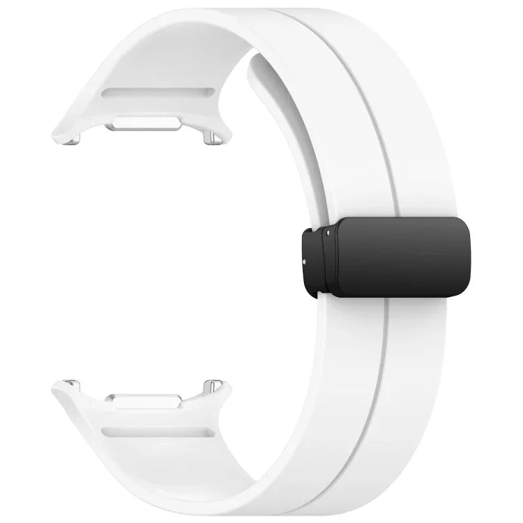 Correia de Relógio em Silicone com Fivela Magnética Dobrável Estilo Ranhura para Samsung Galaxy Watch Ultra 47mm