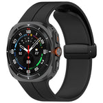 Correia de Relógio em Silicone com Fivela Magnética Dobrável Estilo Ranhura para Samsung Galaxy Watch Ultra 47mm