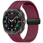 Correia de Relógio em Silicone com Fivela Magnética Dobrável Estilo Ranhura para Samsung Galaxy Watch Ultra 47mm