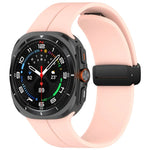 Correia de Relógio em Silicone com Fivela Magnética Dobrável Estilo Ranhura para Samsung Galaxy Watch Ultra 47mm