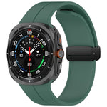 Correia de Relógio em Silicone com Fivela Magnética Dobrável Estilo Ranhura para Samsung Galaxy Watch Ultra 47mm