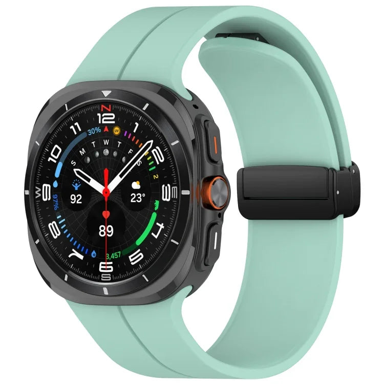 Correia de Relógio em Silicone com Fivela Magnética Dobrável Estilo Ranhura para Samsung Galaxy Watch Ultra 47mm
