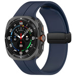 Correia de Relógio em Silicone com Fivela Magnética Dobrável Estilo Ranhura para Samsung Galaxy Watch Ultra 47mm