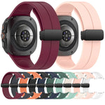 Correia de Relógio em Silicone com Fivela Magnética Dobrável Estilo Ranhura para Samsung Galaxy Watch Ultra 47mm
