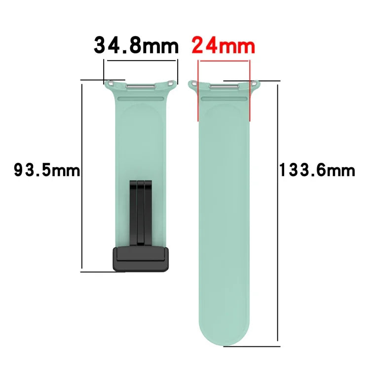 Correia de Relógio em Silicone com Fivela Magnética Dobrável Estilo Ranhura para Samsung Galaxy Watch Ultra 47mm