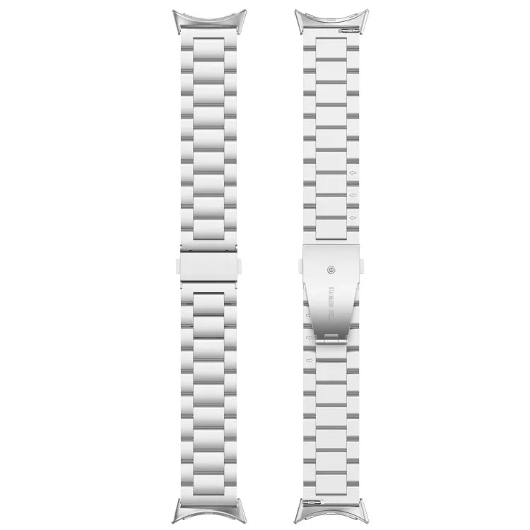 Correia de Relógio em Metal de Aço Inoxidável com Três Contas, Para Google Pixel Watch 4 / Watch 3 45mm, Para Google Pixel Watch 4 / 3 / 2 / 1 41mm