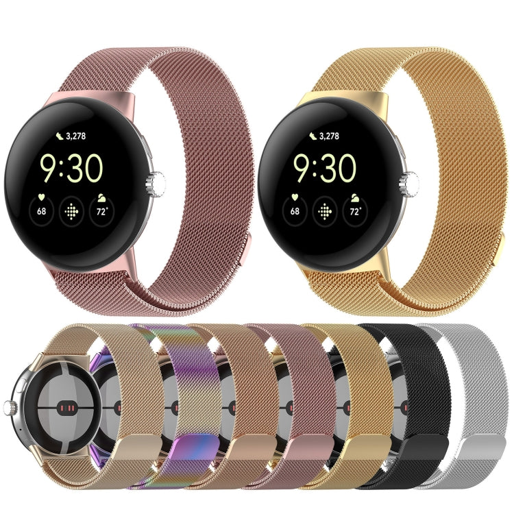 Pulseira de relógio magnética Milanese em metal, para Google Pixel Watch 4 / Watch 3 45mm, para Google Pixel Watch 4 / 3 / 2 / 1 41mm
