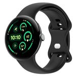 Correia de Relógio em Silicone com Fivela Borboleta de Cor Sólida, Tamanho:L, Para Google Pixel Watch 4 / Watch 3 45mm, Para Google Pixel Watch 4 / 3 / 2 / 1 41mm