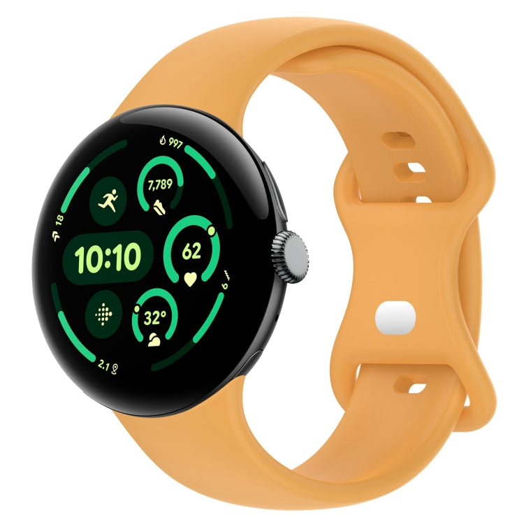 Correia de Relógio em Silicone com Fivela Borboleta de Cor Sólida, Tamanho:L, Para Google Pixel Watch 4 / Watch 3 45mm, Para Google Pixel Watch 4 / 3 / 2 / 1 41mm