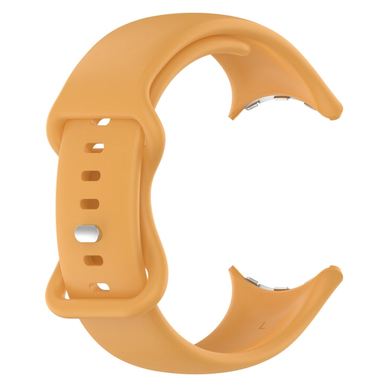 Correia de Relógio em Silicone com Fivela Borboleta de Cor Sólida, Tamanho:L, Para Google Pixel Watch 4 / Watch 3 45mm, Para Google Pixel Watch 4 / 3 / 2 / 1 41mm