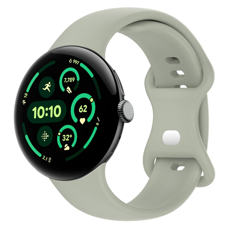 Correia de Relógio em Silicone com Fivela Borboleta de Cor Sólida, Tamanho:L, Para Google Pixel Watch 4 / Watch 3 45mm, Para Google Pixel Watch 4 / 3 / 2 / 1 41mm
