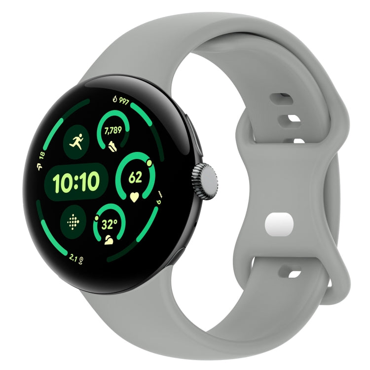 Correia de Relógio em Silicone com Fivela Borboleta de Cor Sólida, Tamanho:L, Para Google Pixel Watch 4 / Watch 3 45mm, Para Google Pixel Watch 4 / 3 / 2 / 1 41mm